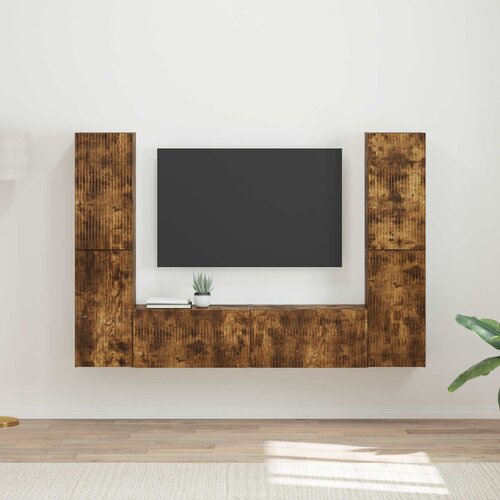  Set TV komoda 6 pcs Dimljeni hrast Konstruirano drvo Cijene