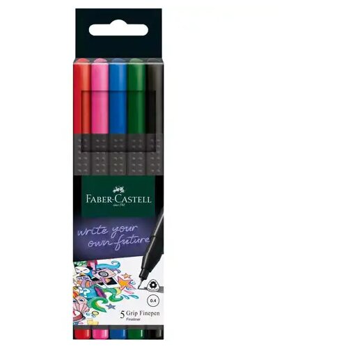 Faber-Castell Grip 5-delni set tankih flomastrov 0,4mm Cene