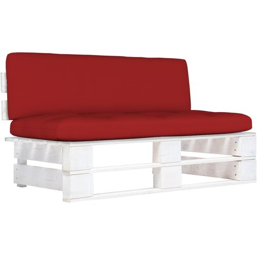  Srednja vrtna sofa od paleta od bijelo impregnirane borovine Cene