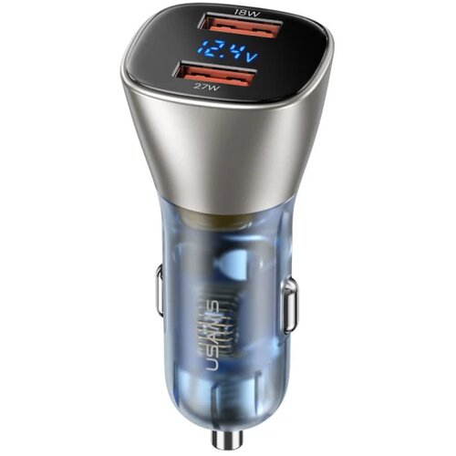 Usams C29 45W A+A Dual Ports Digital Display Fast auto punjač Slike