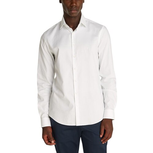Calvin Klein Jeans Srajce z dolgimi rokavi TONAL STRUCTURE K10K114298 Bela Cene