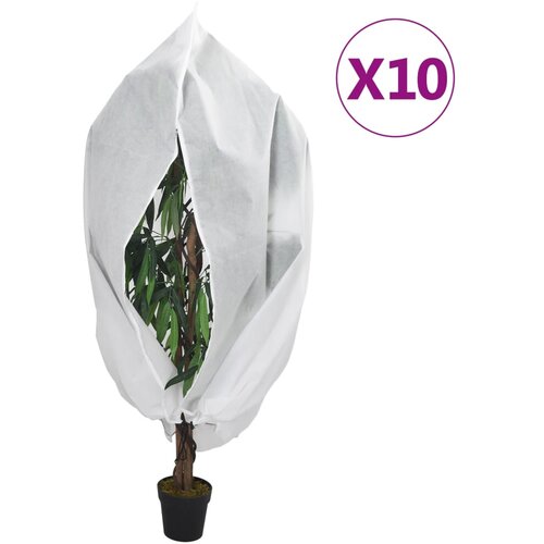 vidaXL Koprena za rastline iz flisa z zadrgo 10 kos 70 g/m² 1,55x1,55m Cene