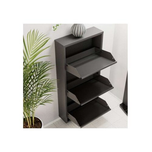 Hanah home ormar za cipele 3 piece metal anthracite Slike