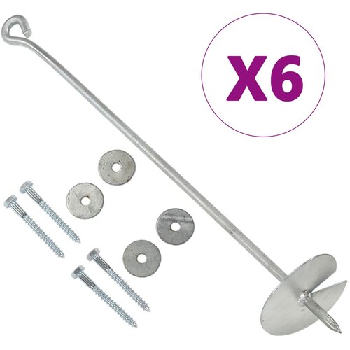 vidaXL Sidra za tlo 6 kom 10 x 60 cm od pocinčanog metala Cijene