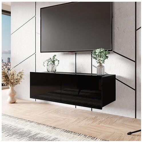  Zidni ormarić CALABRINI 34x105 cm crni Slike