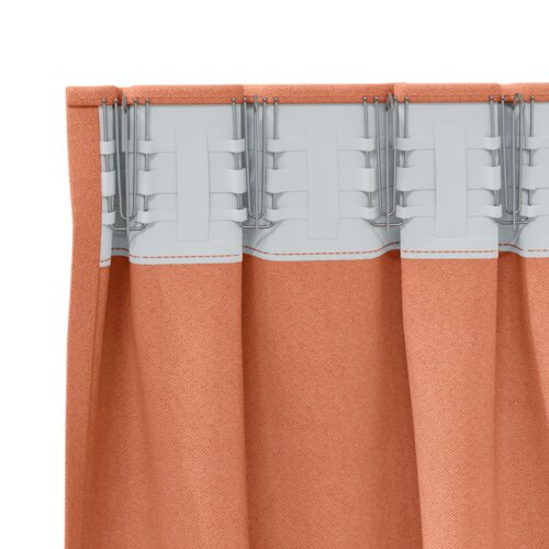 VidaXL Zavjese sa zavjesama 2 pcs Terakota 260 x 140 cm Poliester Slike