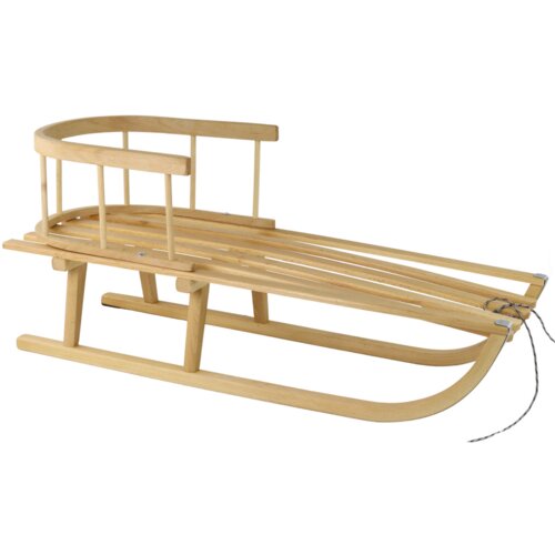  Wooden sled with a backrest and a string of sleds Slike