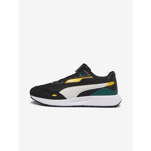 Puma Black Mens Sneakers with Details in Suede Runtamed Plus - Men Slike