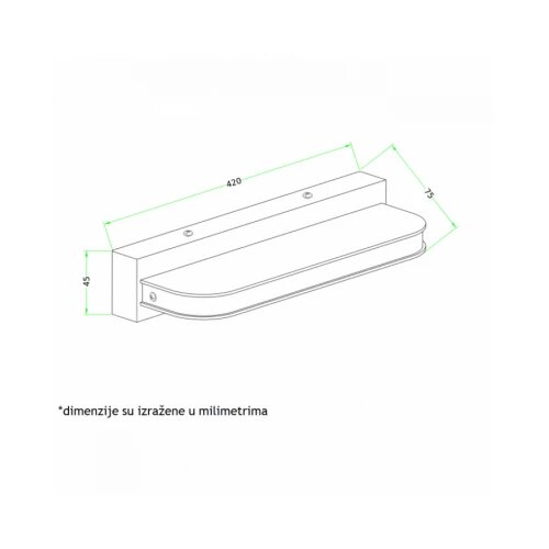 Vesta 145 ZIDNA LAMPA LED 9W 4000K IP44 Slike