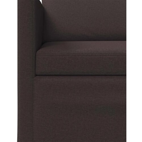  Set sofe 2 pcs Tamno smeđa Tkanina - Tamno smeđa Jednostruka + Dvostruka (140 cm) Slike