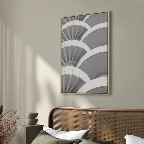  Slika - White Detail (1 Part) Vertical 60x90 U prirodnom drvenom okviru Slike