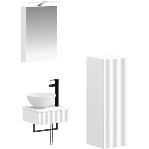  Set ormarića za kupaonicu 4 pcs Bijela 40 x 10,5 x 60,5 cm Cijene