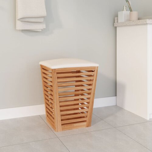 VidaXL Kupaonski stolac 40 5 x 40 5 x 56 cm od masivnog drva oraha Slike