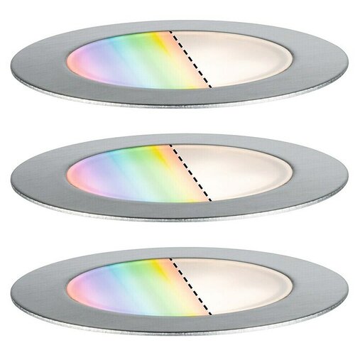 PAULMANN Plug & Shine Set ugradbenih podnih svjetiljki Floor (Ø x V: 7 x 3 cm, 3 Kom., RGBW) Cijene