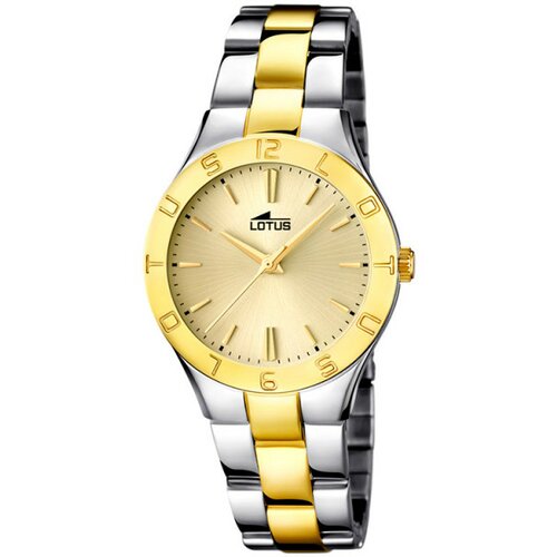 Lotus ženski trendy zlatni elegantni ručni sat sa bikolor metalnim kaišem 604622 Slike