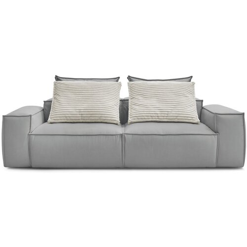 Bobochic Paris Svijetlo siva sofa od imitacije kože 260 cm Boheme – Cijene