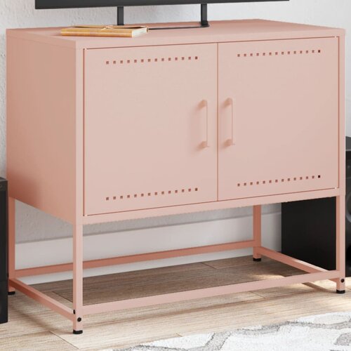  The Living Store TV omarica roza 68,5x39x60,5 cm jeklo - TV Omarica, (21508303) Slike