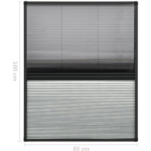  Nabrani zaslon protiv insekata za prozore aluminijski 80x100 cm Slike