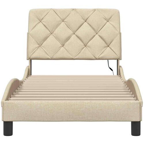  Okvir kreveta s LED-om bez krem madraca 80x200 cm Tkanina Slike