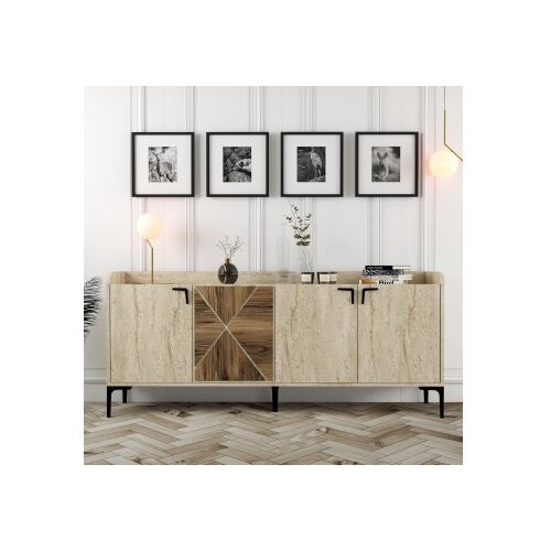 Hanah home komoda venedik walnut travertine Cene
