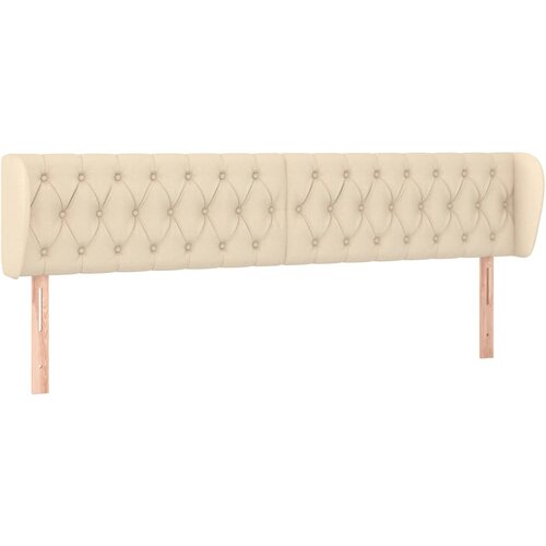 Maison Chic vzglavna omarica - nočna omarica - posteljna omarica z u&amp;scaron;esi krem 183x23x78/88 cm blago, (21708159) Slike