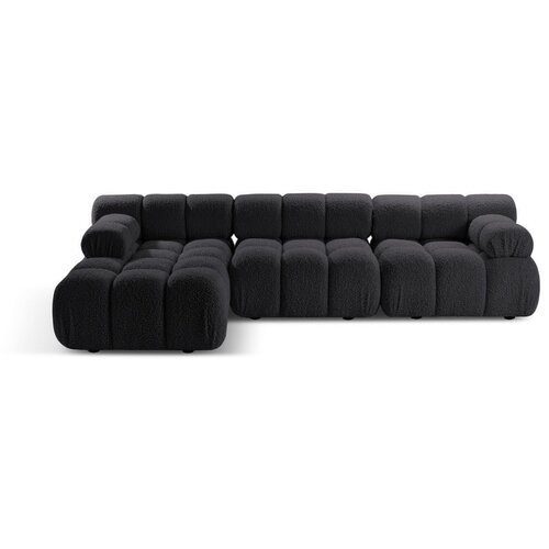 Micadoni Antracitno siva kutna garnitura od boucl&amp;eacute; tkanine (s lijevim kutom) Bellis &amp;ndash; Home Slike