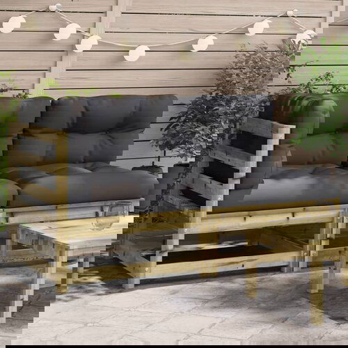 vidaXL Vrtni dvosjed s jastucima od impregnirane borovine Cijene