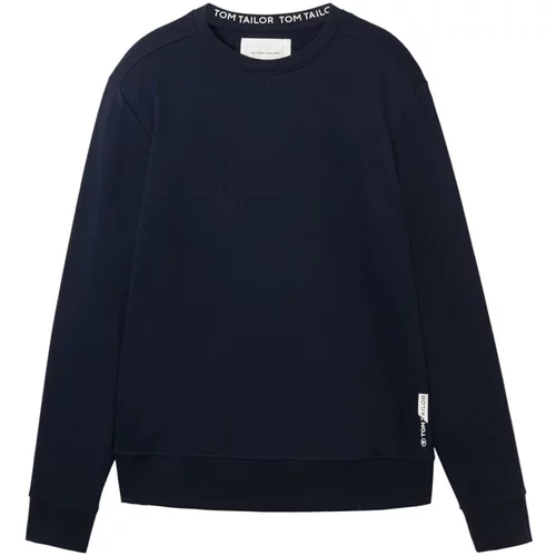 Tom Tailor Sweater majica morsko plava / bijela