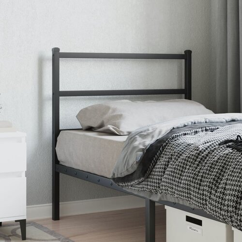 vidaXL Metalno uzglavlje crno 90 cm Cijene