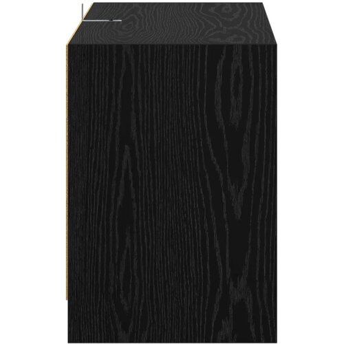  TV komoda 147 x 35 x 50 cm Crni hrast Prerađeno drvo - Crni hrast Slike