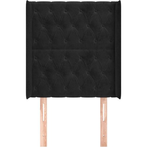  Uzglavlje s u&amp;scaron;ima crno 83x16x118/128 cm bar&amp;scaron;unasto Slike