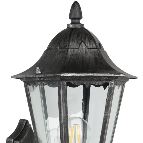 Eglo navedo spoljna zidna lampa/1, e27, senzor, crna/srebrna Slike