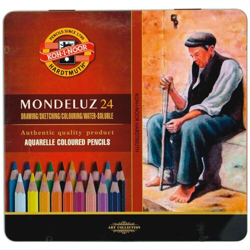 Koh i Noor Akvarelne barvice Koh-I-Noor Mondeluz, 24 kosov Slike