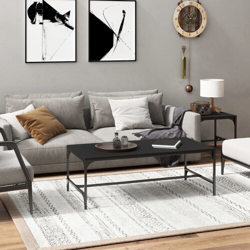  Stolić za kavu crni 100 x 50 x 35 cm od konstruiranog drva Cijene