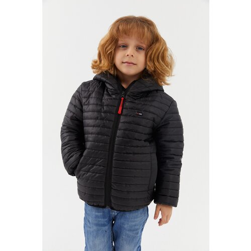River Club Boy&amp;#039;s Water and Windproof Lined Black Hooded Coat Slike