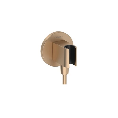 Hansgrohe FixFit S Round Brushed Bronze priključak za crevo ručnog tuša sa držačem ručnog tuša sa nepovratnim ventilom 26888140 Cene