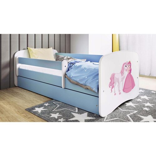 MID.YOU Dječji krevet Dreamy princeza 160x80 sa madracem s ladicom Plava Cijene