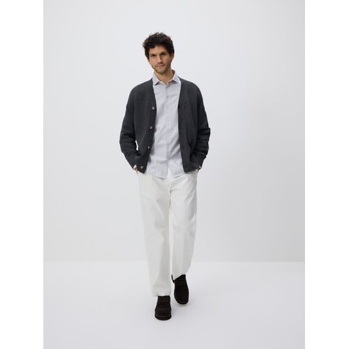 Reserved Slim fit pamučna košulja - svijetlo siva Cene