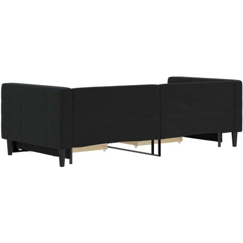 VidaXL Dnevni krevet na razvlačenje s ladicama crni 90 x 200 cm bar&amp;scaron;un Slike