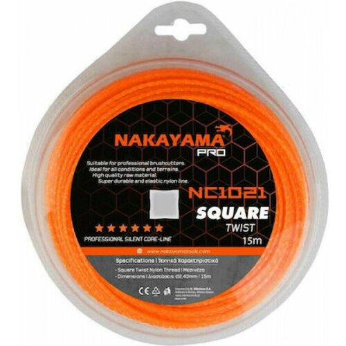 Nakayama pro najlonske niti za trimer square twist 15m x 2.4mm Cene