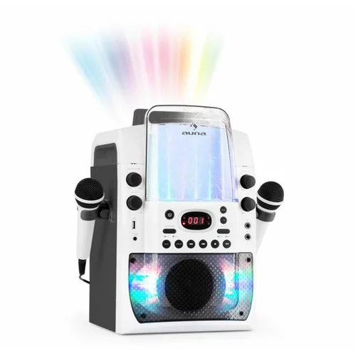 Auna Kara Liquida BT karaoke uređaj, svjetlosni show, vodena fontana, bluetooth, bijelo/siva boja