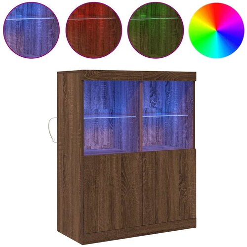 VidaXL Bivak rjav hrast 81x37x100 cm inženirski les, (21832109) Slike