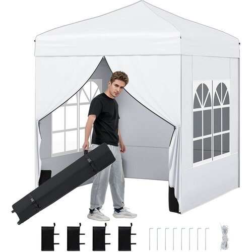 Costway Vrtni paviljon s snemljivimi stenami 200 x 200 cm, (5000286961) Slike