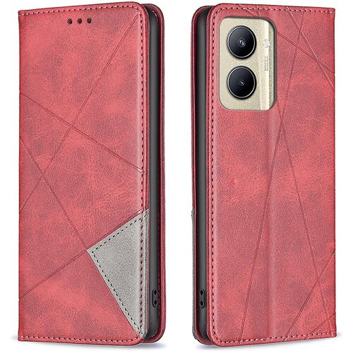 INORCO Ohišje telefona z vzorcem za vtiskovanje za Realme C33 2023 4G/C33 4G PU usnjeno držalo za kartice, ki spaja pokrov stojala za telefon, (22033935) Cene