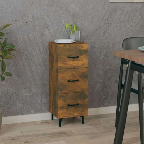  Komoda boja dimljenog hrasta 34 5x34x90 cm konstruirano drvo Slike