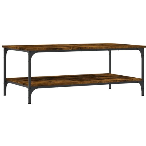 Maison Chic Klubska mizica - kavna mizica - Nizka mizica dimljeni hrast 100x55x40 cm inženirski les, (21753774) Slike