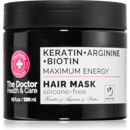 The Doctor Keratin + Arginine + Biotin Maximum Energy keratin maska za lase 295 ml Slike
