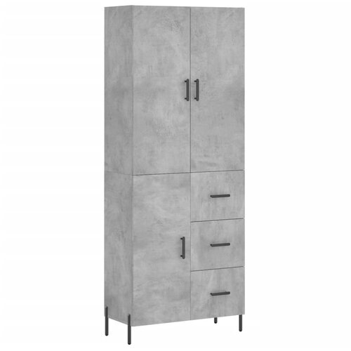 Maison Chic Visoka Komoda - Predalnik betonsko siva 69,5x34x180 cm inženirski les, (21720075) Cene