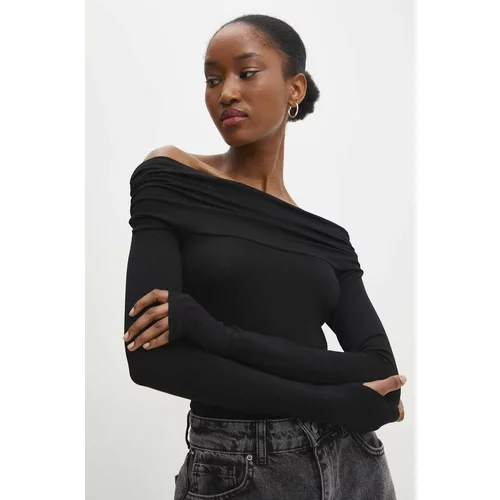 Answear Lab Majica ženska, črna barva