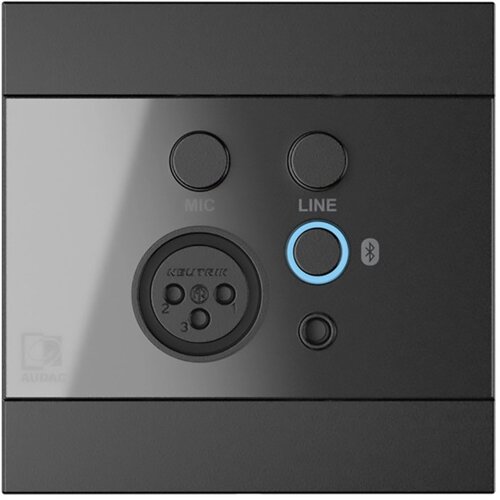 AUDAC WP225 /B Wall Panel, XLR mic + 3.5 mm jack, Bluetooth, black Cene